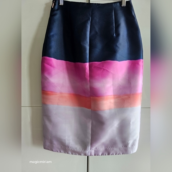 BNWT TED BAKER LONDON Marina Mosaic Asymmetric Skirt - Picture 6 of 11